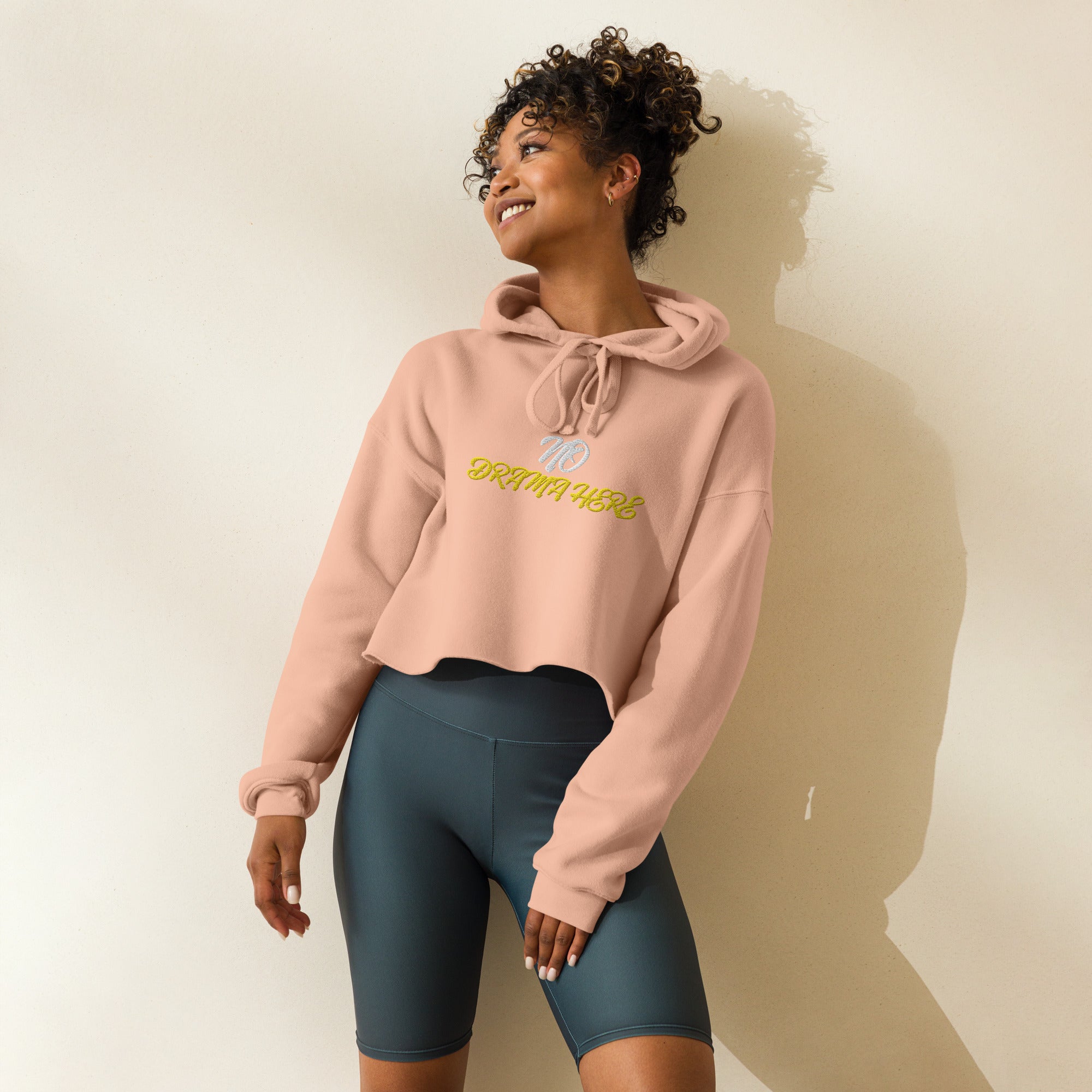 No Drama Crop Hoodie